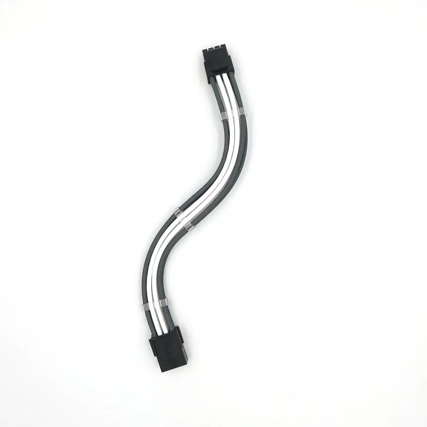 CPU 8Pin Gray_White_Extension_cable