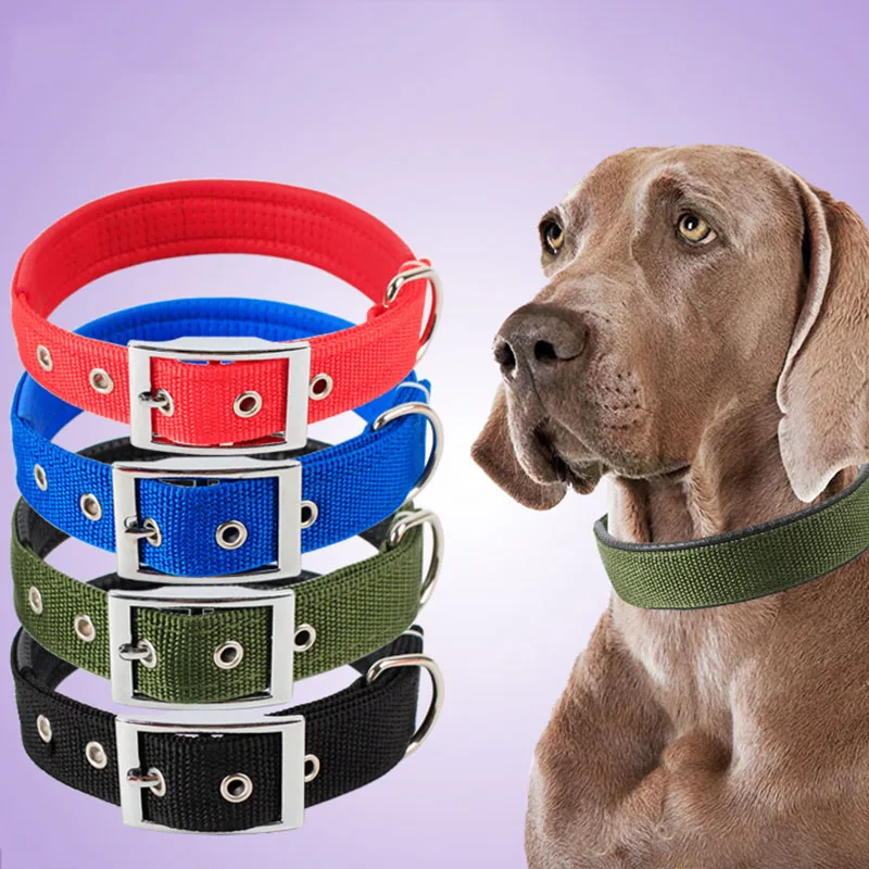 Quality Large Dog Nylon Collar with No Escape Strong Metal Buckle