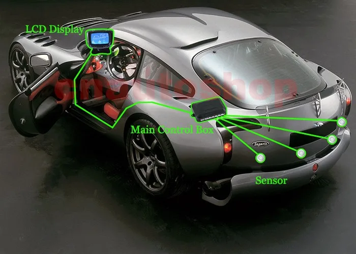 Розничная коробка Viecar, 4 датчика s, английский человеческий голос, ЖК-датчик парковки, набор, настоящий человек, Речевая 22 мм автомобильная система заднего радара