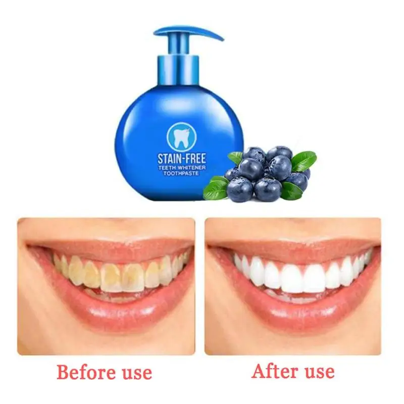 Magical Baking Soda Whitening Toothpaste Fruit Press Type Intensive Stain Removal Teeth Whitening Cleaning Toothpaste Oral Care