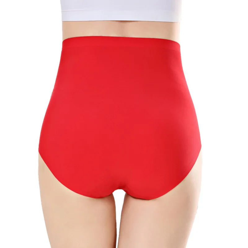 4XL Plus Size Ice Silk Seamless High Waist Women Underwear Large Size Solid Oversized Lady Panties Shapewear Abdomen Hips Breifs 4XL Plus Size Ice Silk Seamless High Waist Women Underwear Large Size Solid Oversized Lady Panties Shapewear Abdomen Hips Breifs