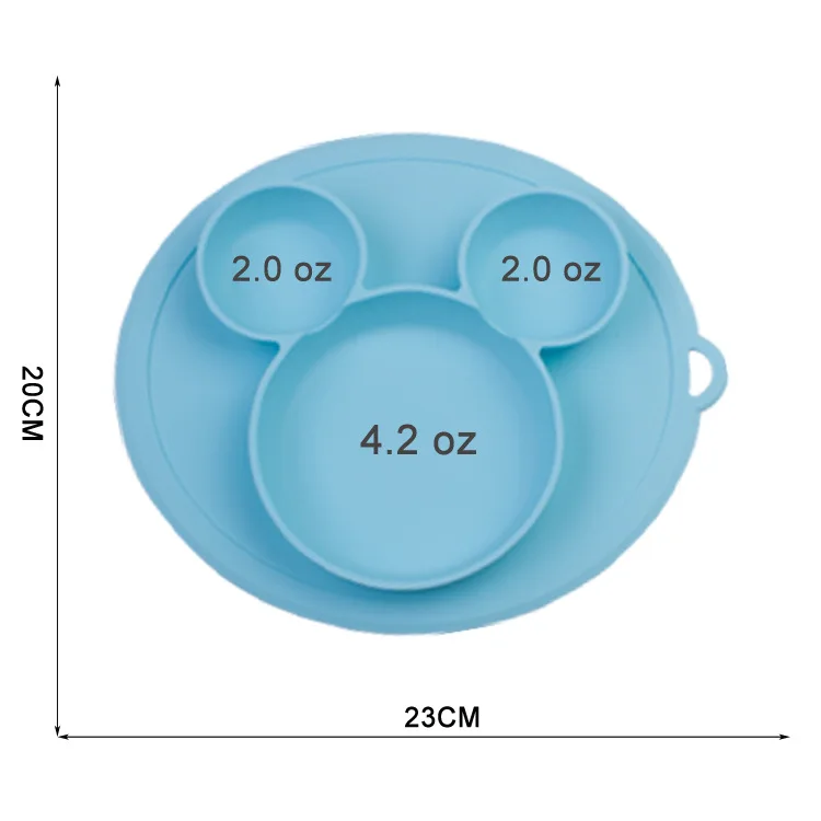 Детская силиконовая чаша на присоске, Детская тарелка, Детская силиконовая тарелка, детское блюдо для кормления