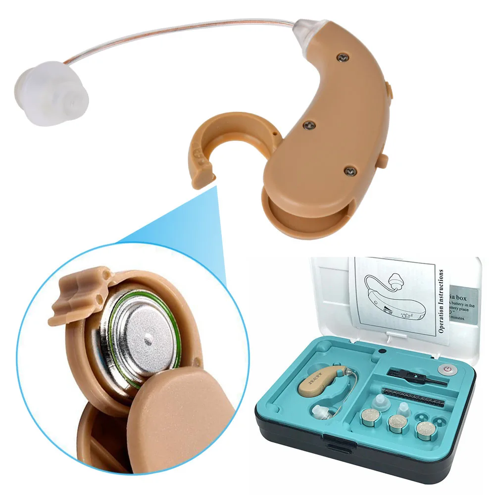 Günstige Hörgeräte Kleine Tragbare Hinter Dem Ohr Sound Verstärker Digital Einstellbar Hörgerät Ohr Pflege für Ältere