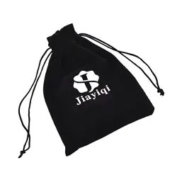 Jiayiqi Velvet Drawstring сумки Черный Ювелирные подарочные пакеты прямоугольник 13 см x 16 см