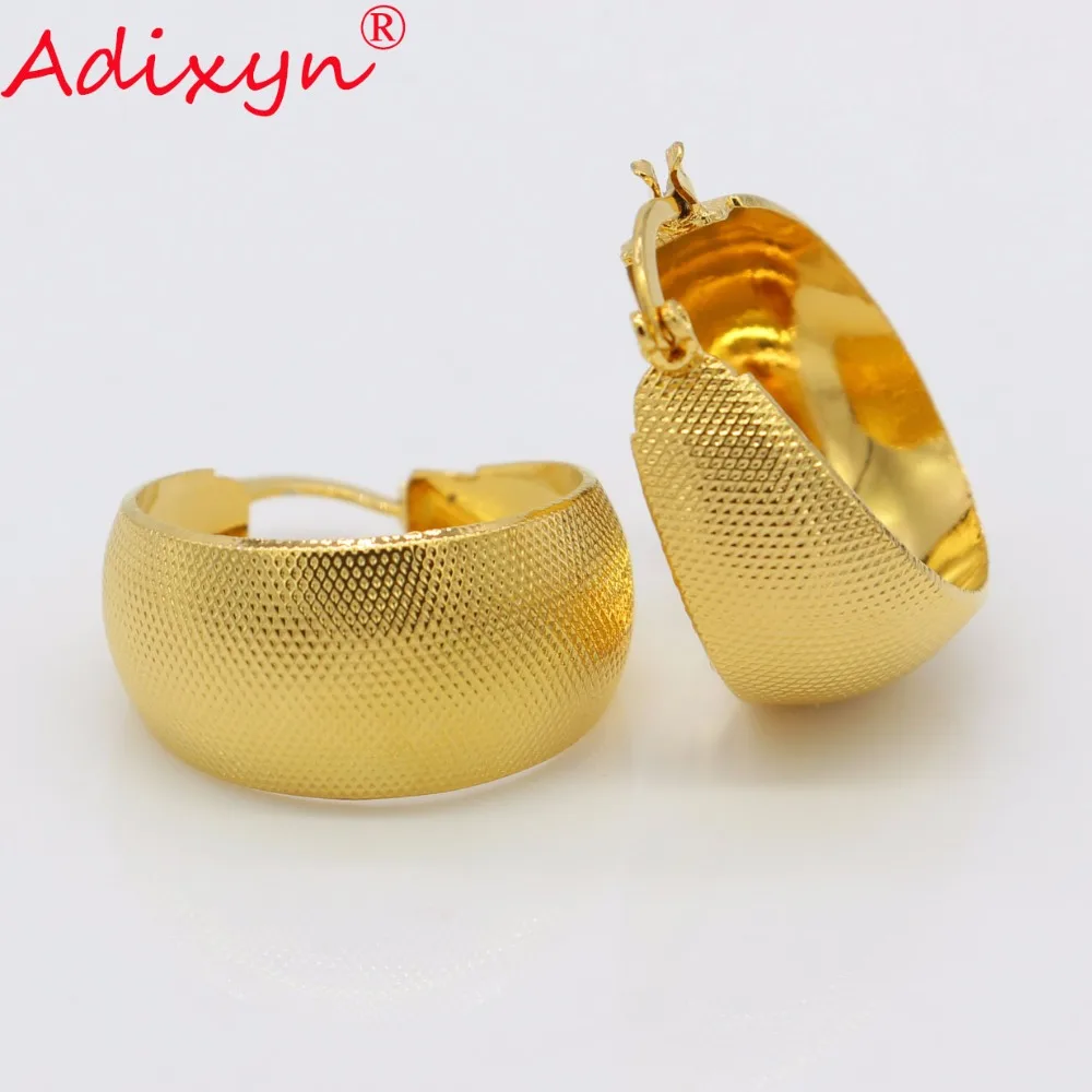 

Adixyn New Arrival Gold Hoop Earrings for Women/Girls Gold Color Party Jewelry Drop Style Earring N06223