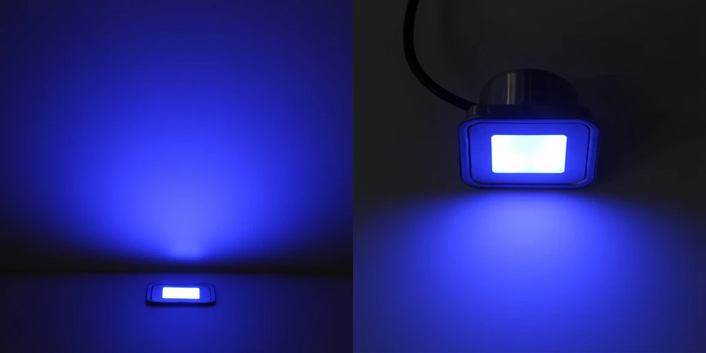 Conduziu a Lâmpada Livre com a Inserção Luz da Escada ao ar Grupo de 10 Inoxidável Inground Dc12v Box r g b y Rgb ww cw Aço 0.6 w 11 Lâmpadas subterrâneas