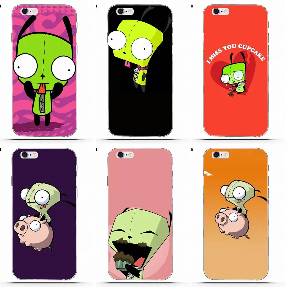 

Cute Gir Invader Zim Cartoon For iPhone 4 4S 5 5C SE 6 6S 7 8 Plus X Galaxy S5 S6 S7 S8 Grand Core II Prime Alpha Soft New Style