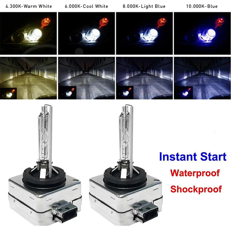 2 шт. D1S D2S D3S D4S ксеноновая лампа D1R D2R D3R D4R ксеноновая лампа 4300K 6000k 8000k 10000K высокая низкая HID фара 12V 35W
