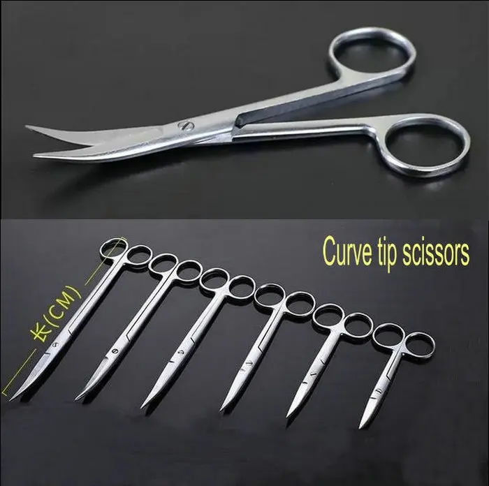 1 set curved tip scissors include 10/12.5/14/16/18cm Surgical operating