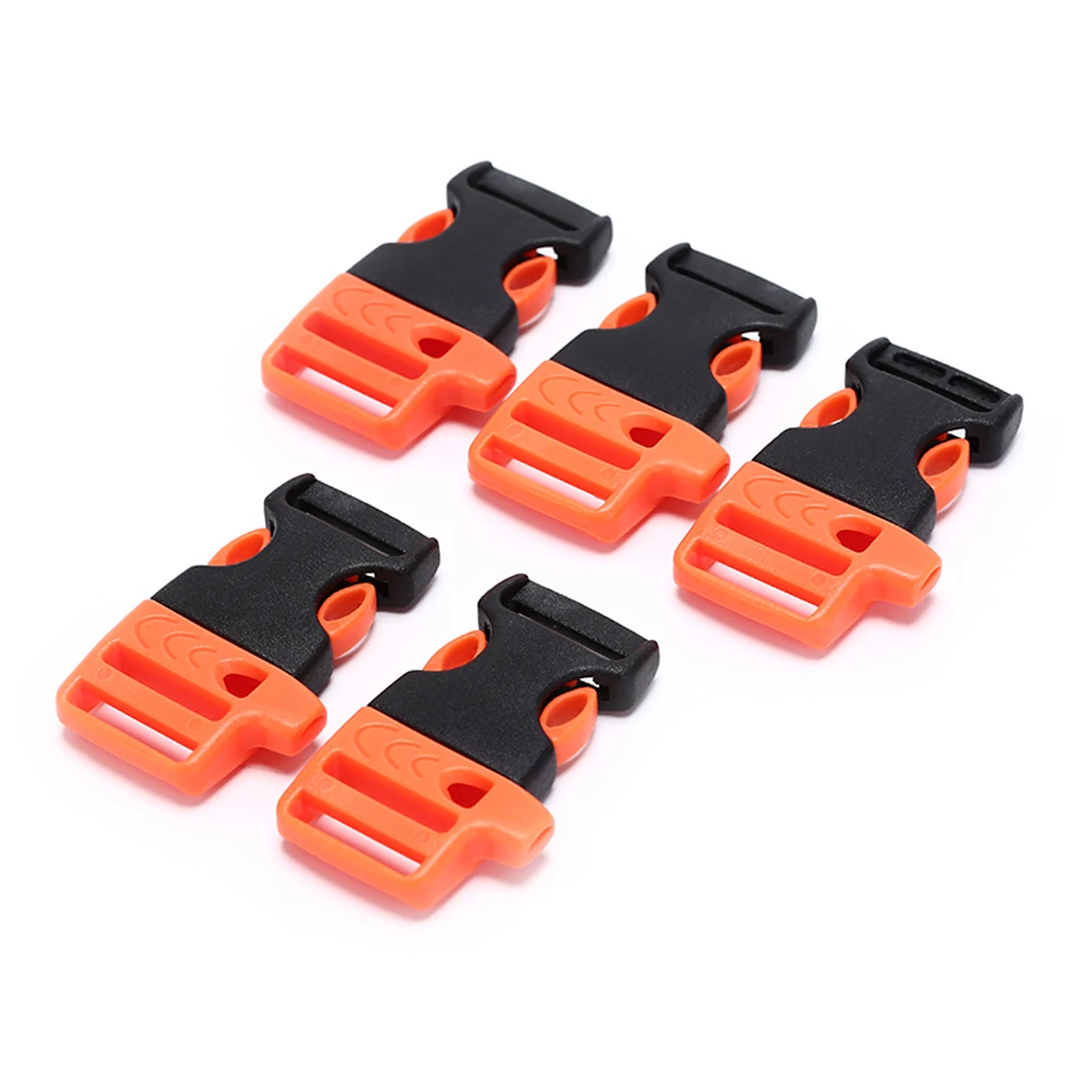 5pcs Survival Whistle Buckle Plastic Buckles For Paracord Bracelet// Backpack