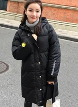 winter long paragraph hooded cotton loose bread large size warm cotton jacket parkas mujer invierno 2017 abrigo mujer