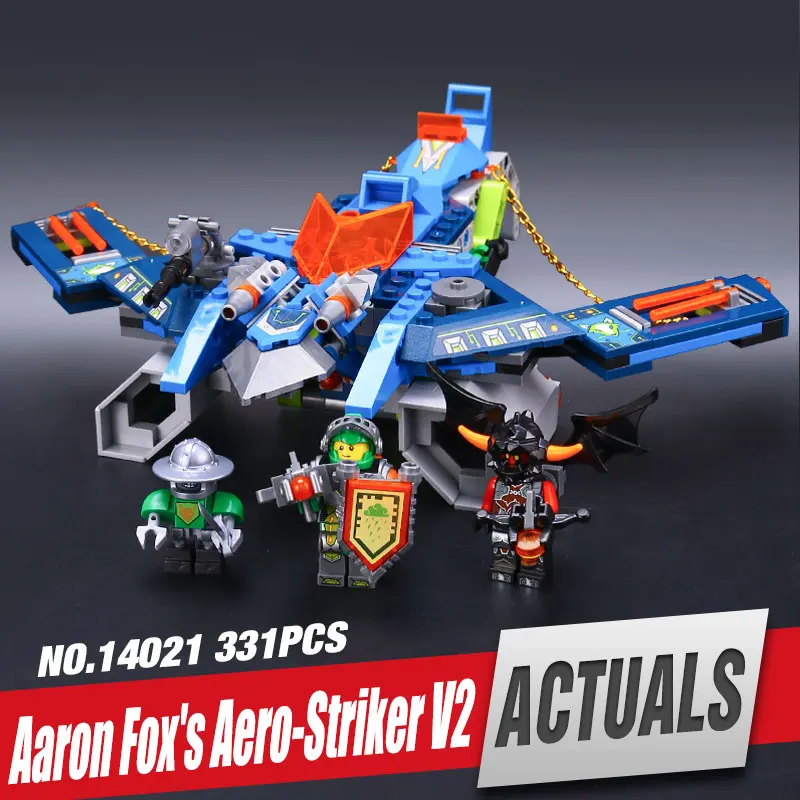 331pcs font b LEPIN b font 14021 Combination Knights Aaron Fox s Aero Striker V2 model