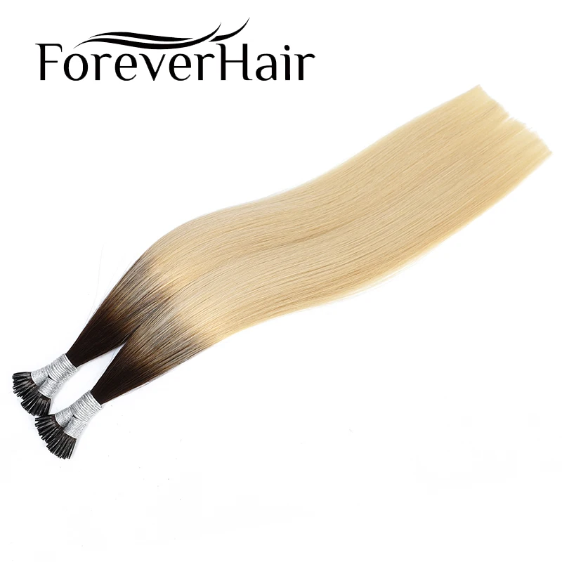 

FOREVER HAIR 3 Tone Ombre Color #2T613 0.8g/s 20 Inch 100% Remy Human Hair I Tip Hair Extensions Straight Pre Bonded For Salon