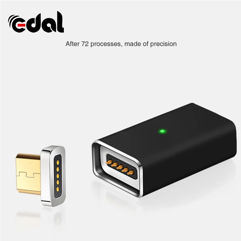 

EDAL 1 Micro USB To Magnetic Charger Cable Converter For Android Mobile Phone Charge Automatic Adsorption Magnet Cable Adapter