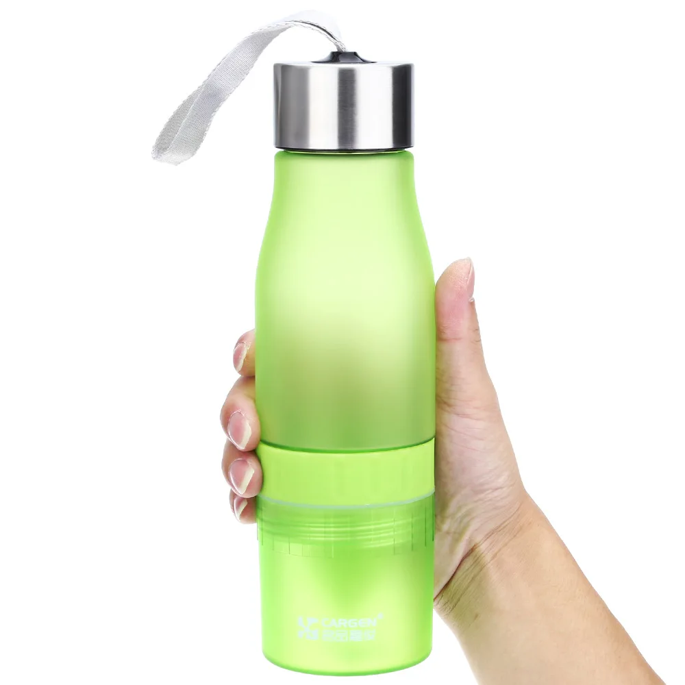 700 мл матовая пластиковая бутылка для воды с лимонным соком Cargen PM001 Ручная Веревка защита от утечки, без бпа Спортивная уличная бутылка для питьевой воды