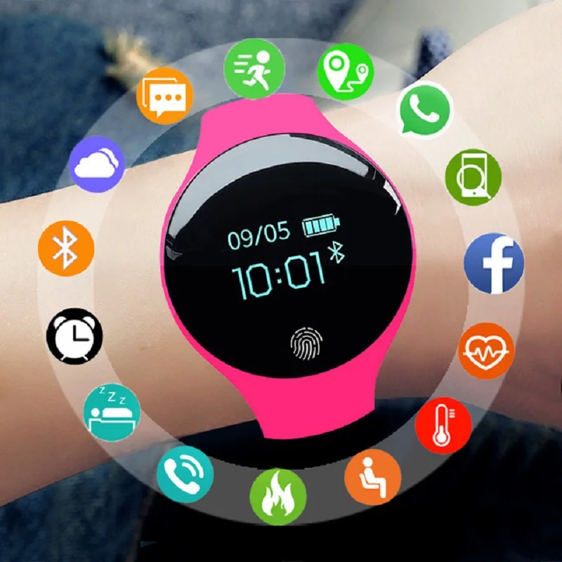 New Smart Watch Women Sport Fitness Ladies Watches Waterproof LED