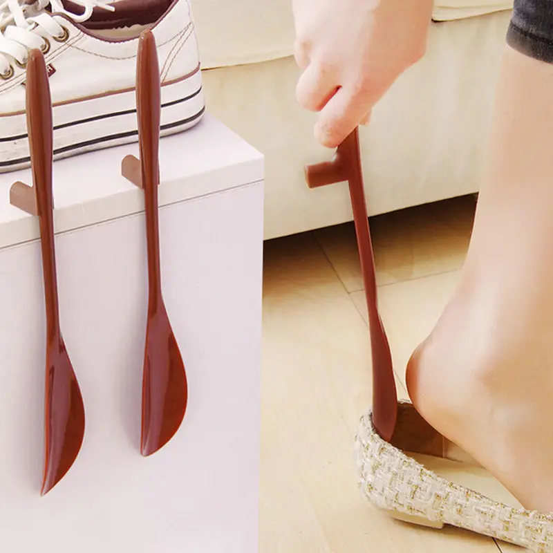 

1 PCS 30cm Plastic Handle Hanging Shoe Horn Durable Handle Shoehorn Accessories Shoe Horns Aid Stick Remover Tool