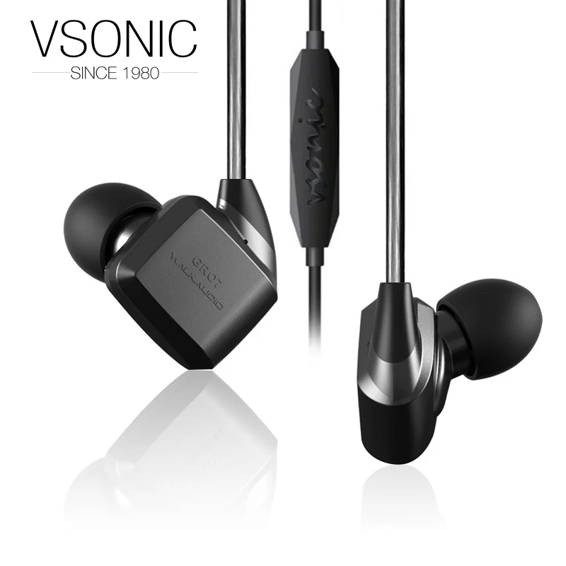 VSONIC GR07 классический бас низкое сопротивление динамический профессиональный шумоизоляция HIFI наушники