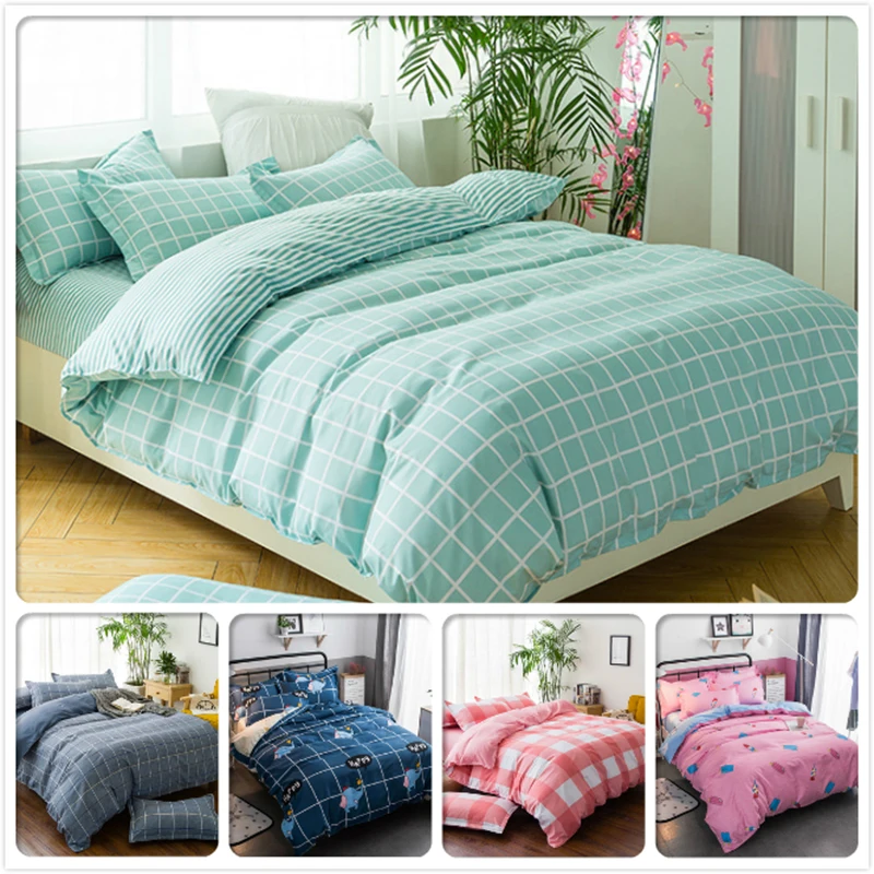 

Bedding Set Cotton Bed Linen 3/4 pcs Child Kids Cotton Bedclothes Single Twin Full Queen King Size Duvet Cover Sheet Pillow Case