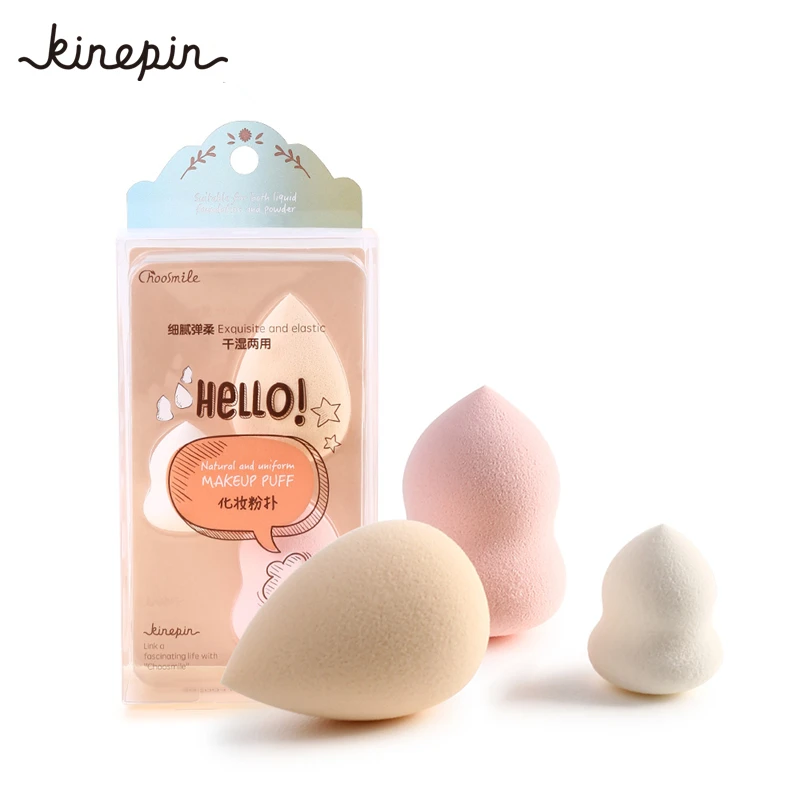3PCS/Set Cosmetic Puff Foundation Contour Facial Flawless Smooth Soft Wet Dry Dual Use Powder Women Beauty Make up Tools |