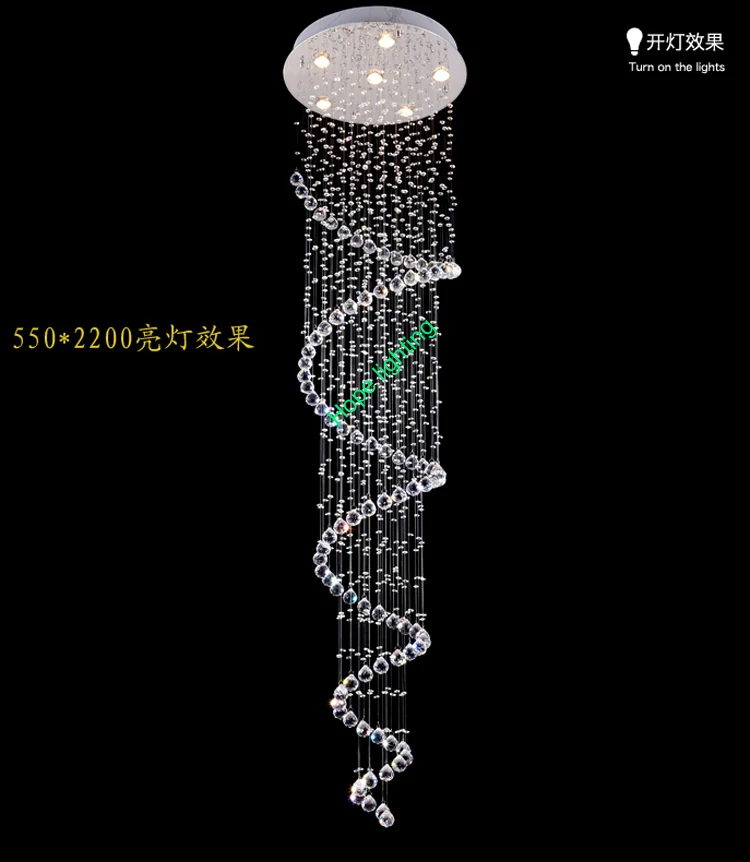 Современная спираль хрустальная люстра хрустальный шар висит кулон лампа современный Гостиная люстра освещение лампы люстры хай тек потолочные Подвесные светильники столовая люстра Хрустальные люстры