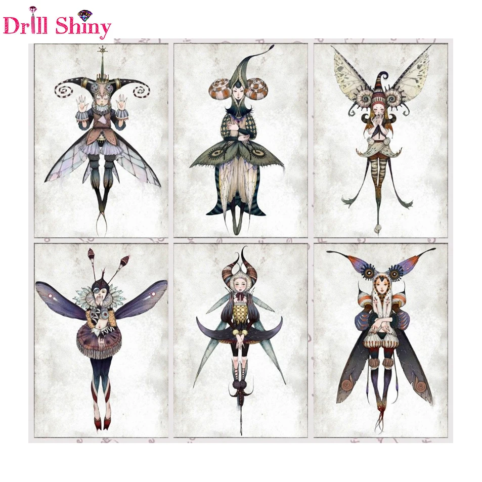 

5D DIY Diamond Painting harlequin insect honeybee clown 3D Full Cross Stitch Diamond Embroidery rhinestones Christmas love gift