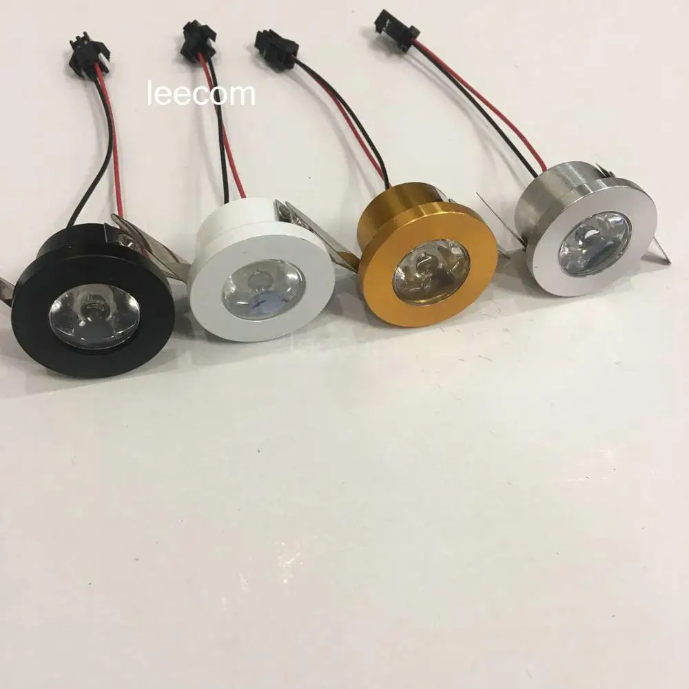 

10pcs/lot LED Mini Cabinet Downlight 1.5W diameter 31mm AC85-275V gold Frame Recessed Ceiling No Flicker Spot Lights For Home