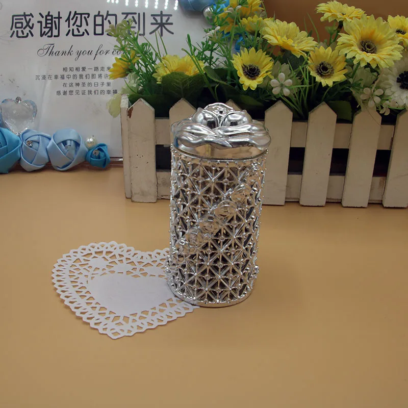

Rose plastic barrel shaped jewelry box chocolate candy boxes creative wedding party gift boxes favor boxes