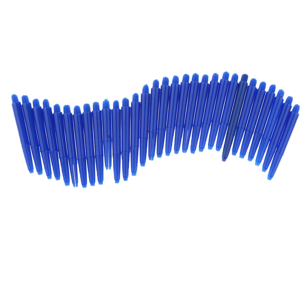 MagiDeal 90Pcs Durable Nylon 2BA Thread Dart Shafts Dart Stems Medium 43mm for Steel/Soft Tips Darts Accessories