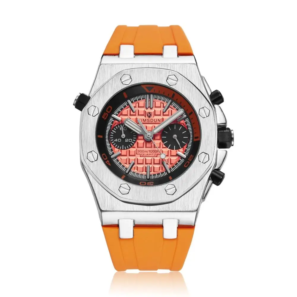 KIMSDUN мужские часы Топ люксовый бренд Мужские часы военные армейские мужские спортивные часы с резиновым ремешком Модные кварцевые мужские наручные часы - Цвет: K-10
