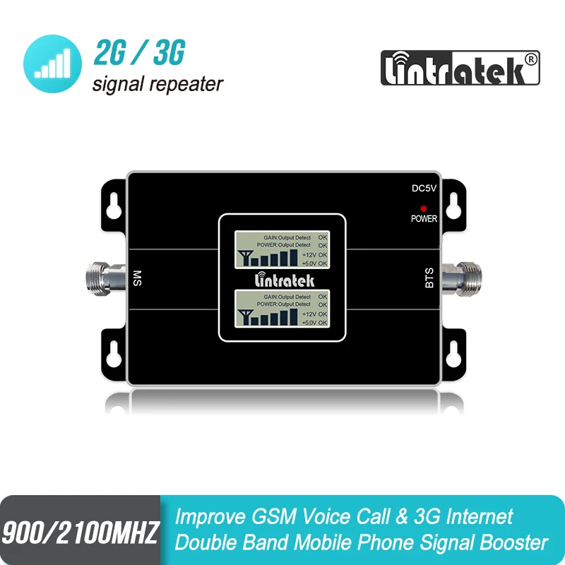 2G GSM 3G WCDMA двухдиапазонный усилитель 65dB 900mhz UMTS 2100mhz Band 8 Band1 HSPA сигнала повторитель