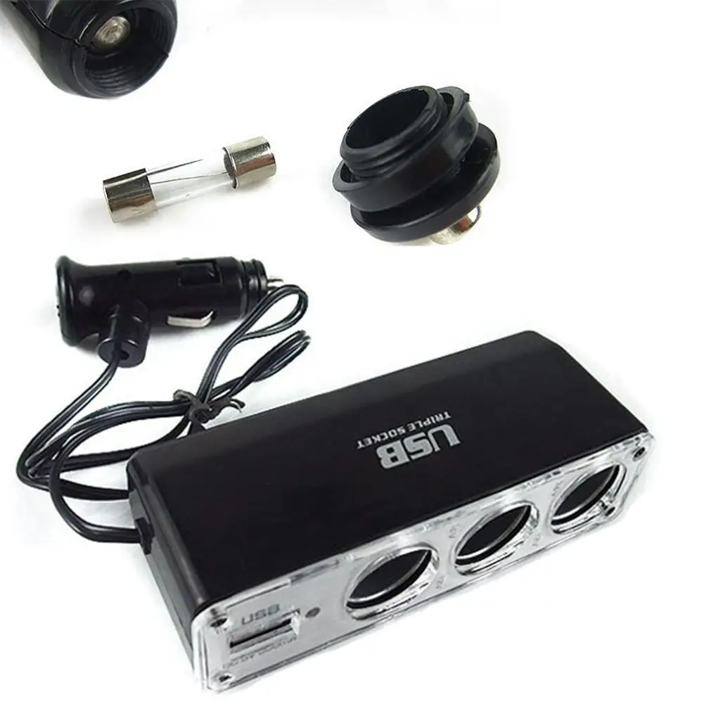 

Multi Socket Car Cigarette Charger Socket Adapter Universal Car Cigarette Lighter Splitter Multi Socket USB Charger Adapter
