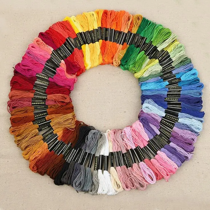 150 Colours 150 Art Silk/Rayon Stranded Skeins Embroidery Thread 