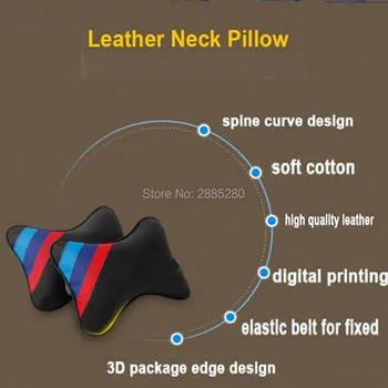 

2pcs Car Neck Headrest pillow Auto Safety Accessories FOR SsangYong Actyon Turismo Rodius Rexton Korando For KIA RIO Ceed For