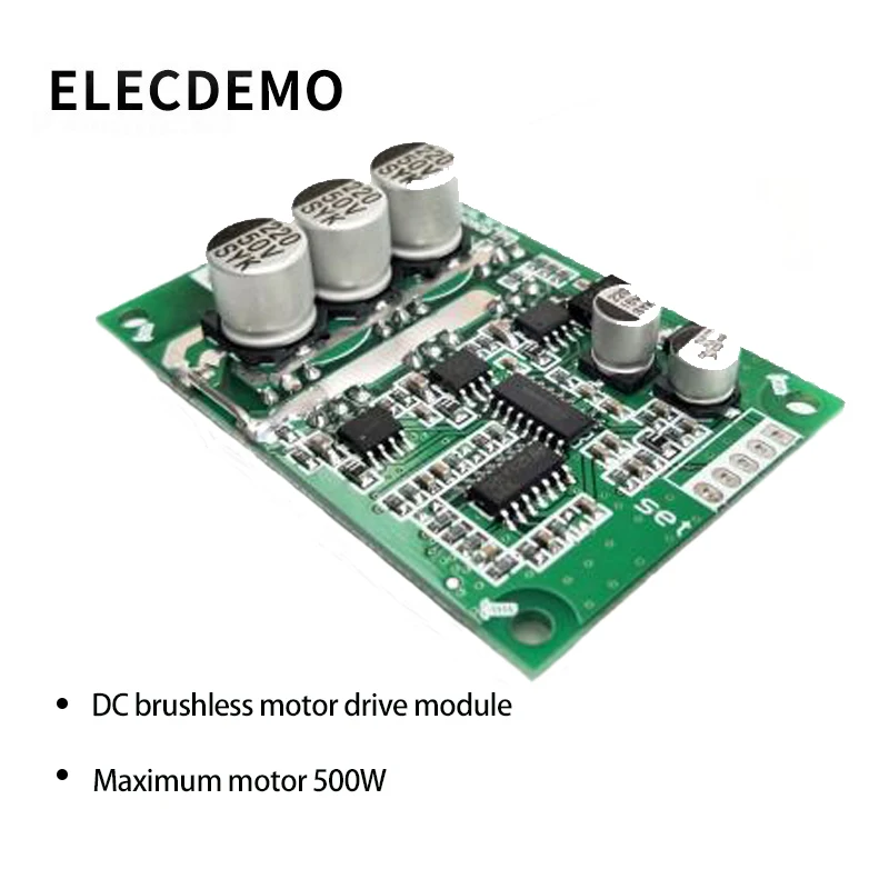 V6 3E2 DC Brushless Motor Drive Control Board No Hall 12V 24V 36V 500W DC 15A 1