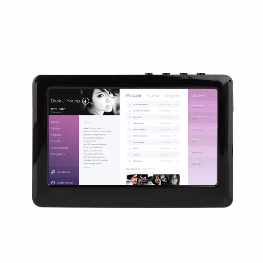 BCMaster Мини 4 3 дюймов Премиум Портативный ЕС Plug HD сенсорный экран 8 Гб MP3 MP4 MP5 плеер