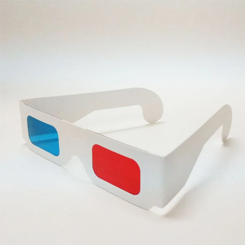 

1000PCS Newest Paper Frame 3D Glasses Red Blue / Cyan Colors DHL Free Shipping