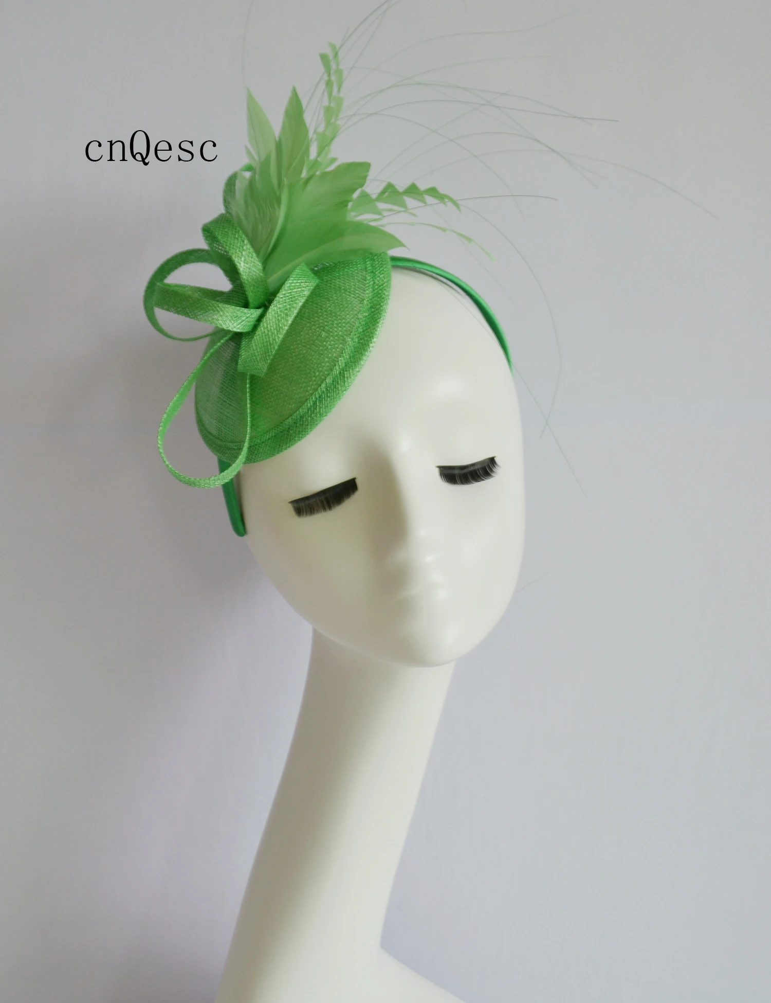 Lavender purple sinamay fascinator feather headpiece Kentucky Derby wedding races bridal shower mother of the bride