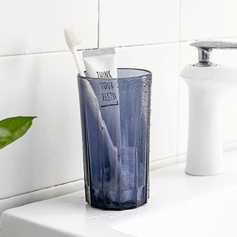 

Eco-friendly Simple Transparent non-slip large capacity Cups Toothbrush Holder Cup PP Rinsing Cup Wash Tooth Cup Bathroom Sets