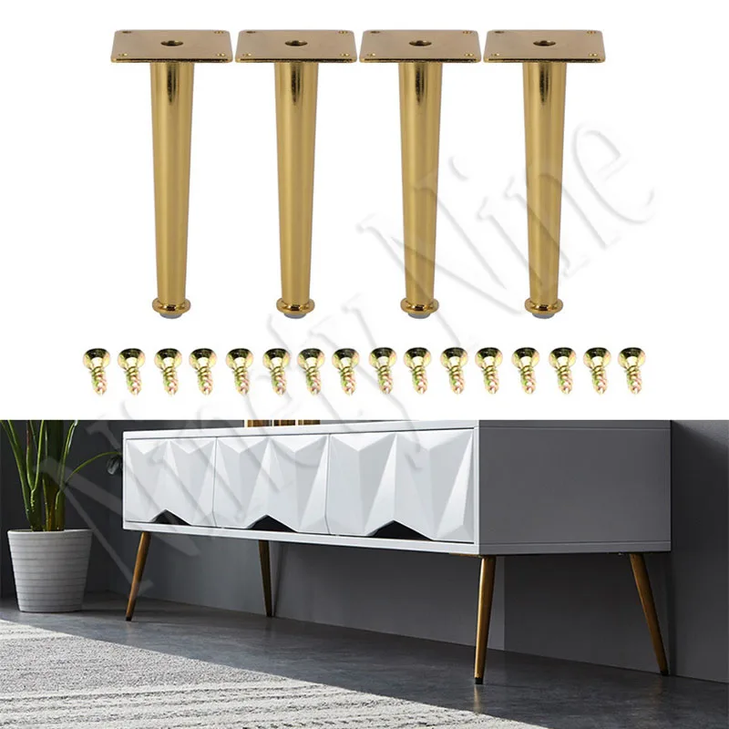 

4PCS 7.8''H Furniture Legs Sofa Legs Furniture Feet Replacement Legs with Leg for Sofa Cabinet Couch Ottoman Coffee Table Bench