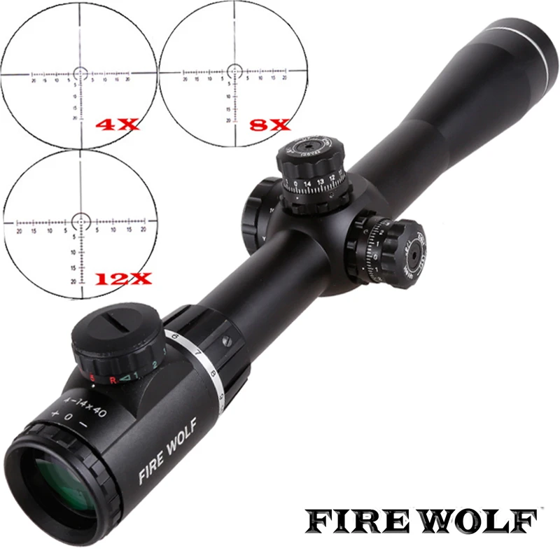 

FIRE WOLF 4-14X40SF Optics Riflescope Side Parallax Tactical Hunting Scopes Rifle Scope Mounts For Airsoft Sniper Rifle