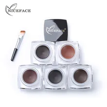 NICEFACE 5 цветов Водонепроницаемый матовый гель Eye Liner бровей Enhancer крем создать не размазывается 12 часов прочного Средства ухода для век Макияж косметический