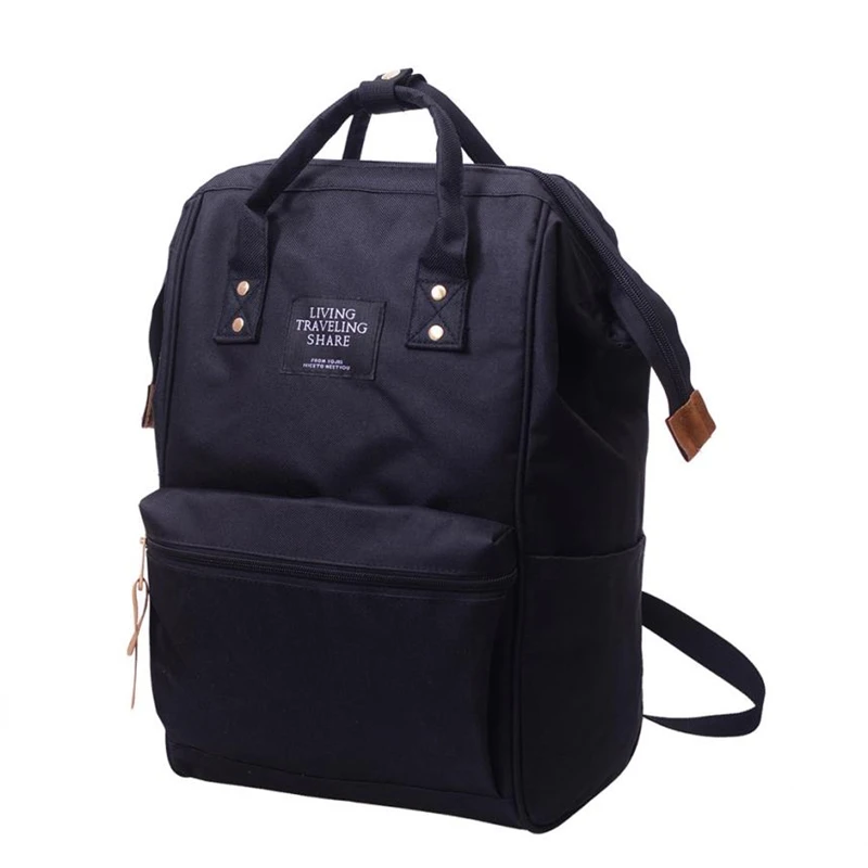 Унисекс однотонный рюкзак, школьная дорожная сумка, двойная сумка на плечо, сумка на молнии, женский рюкзак, все для школы, A0430#30