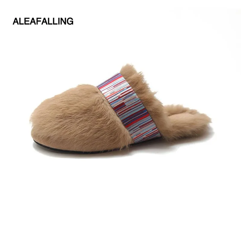 Aleafalling Winter Real Fur Women Slipper Warm Flat Slides Classical Soft Slipper Home Flip Flops Female Warm Shoes Bottom T84 Aleafalling Winter Real Fur Women Slipper Warm Flat Slides Classical Soft Slipper Home Flip Flops Female Warm Shoes Bottom T84