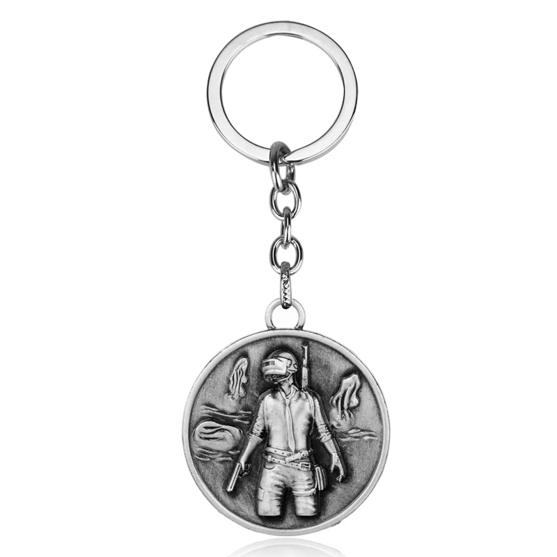 

Wholesale Game Jedi Grand Escape PUBG Fiery Chicken Pendant Keychain Figure Model Shield Keyring Accessories