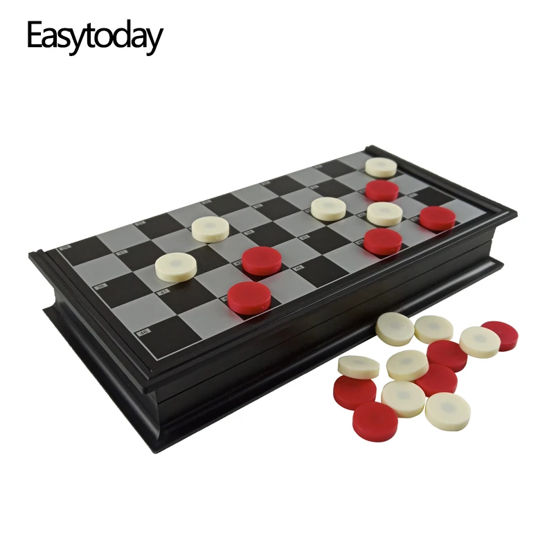Easytoday Checkers Folding Checkerboard Highquality Plastic