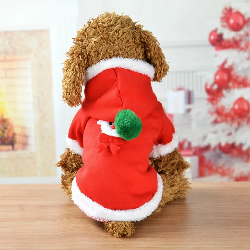 Christmas Dog Warm Coat Jackets Pet Dogs Warm Hoodie Coat for Christmas