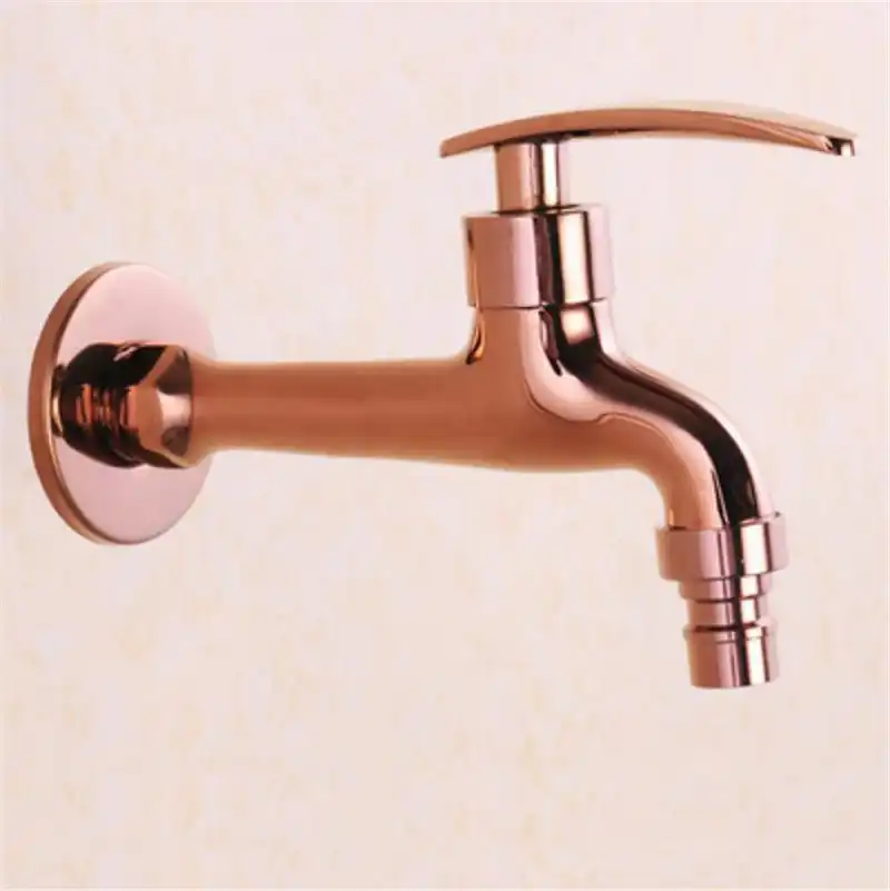 Bibcocks Wall Mounted Washing Machine Tap Mop Pool Tap Rose Gold Color Garden Outdoor Water Modern Kitchen Bathroom Faucet Aliexpress
