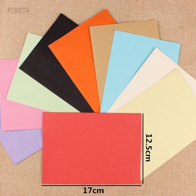 Buy 50pcs/lot 12.5*17cm Colorful Envelope Card Paper