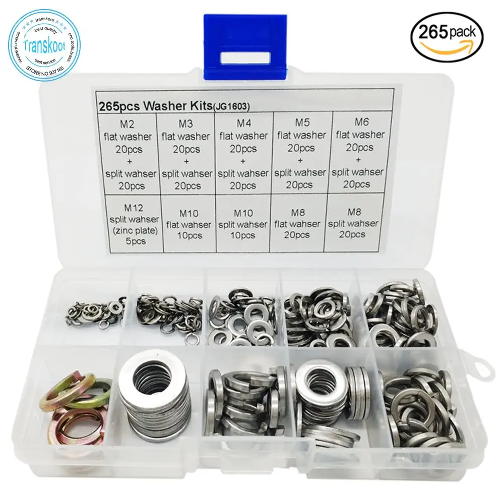 Buy 265pcs Stainless Steel Flat Washer + Carbon Steel